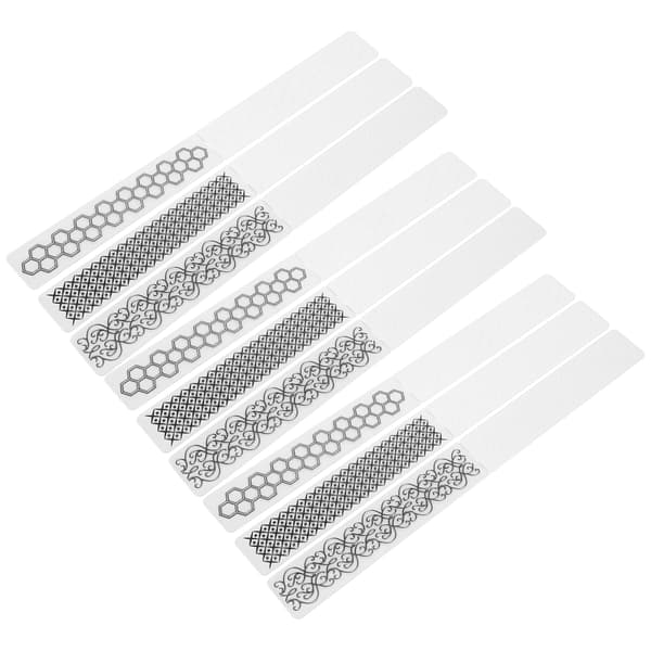 9 stk. blomsterpregefolder i plast DIY papirdekorasjonskortprodusent mal tilbehør