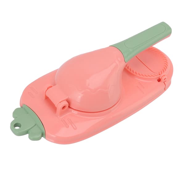 2 i 1 Dumpling Maker Lätt att använda Tidsbesparande Dumpling Skin Wrapper Form för Hem Restaurang Rosa