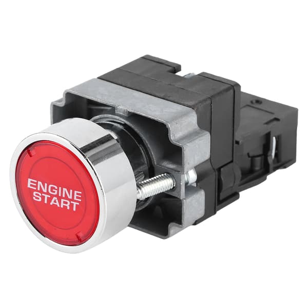 Tændingslås Motorstarter 12V 10A LED Bilmodifikationsknap OneKey Start Tryk