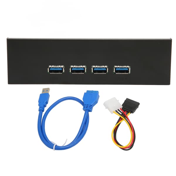 USB 3.1 Frontpanel Hub 5.25in 4 USB3.1 TYPE A-porte understøtter USB 3.1 Gen 2 10Gbps Plug and Play Frontpanel Hub til tablet