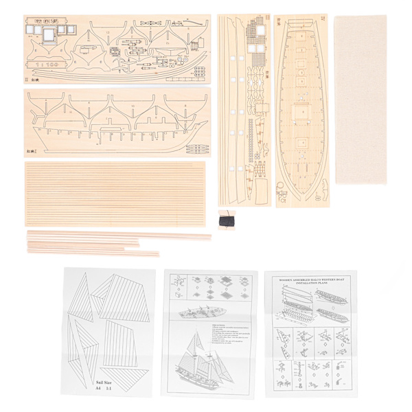 Modellfartyg 1/100 skala färdighetsutveckling trä interaktiv montering båtmodell kit för barn vuxna DIY