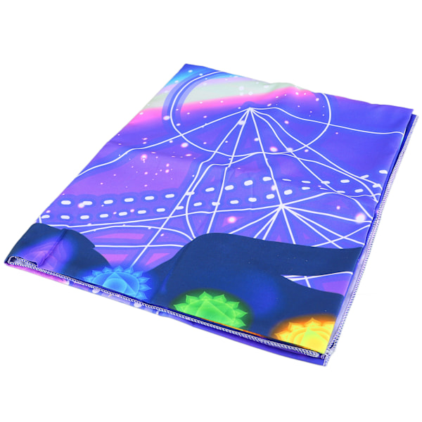Blacklight Gobelin Sid i Meditation Fluorescerende Effekter Blød Holdbar UV-reaktiv Gobelin til Soveværelse Stue GTYJ(55) 150x130cm/59.1x51.2in