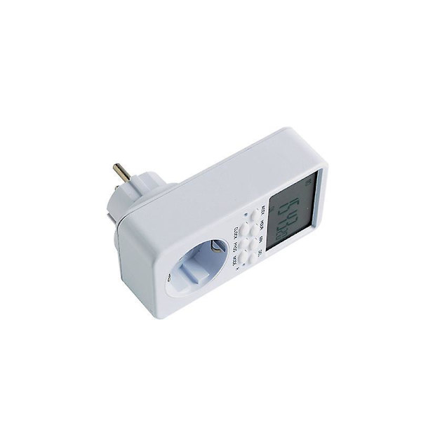 Smart stikkontakt med LCD-display, programmerbar timer og energibesparelse