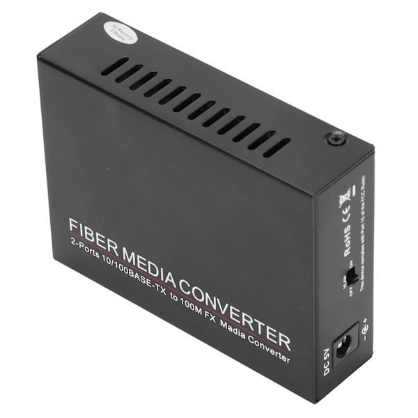 2-portars Ethernet-fiberswitch TBCMC3412ES20A Plug Play Stabil Robust Datornätverksswitchar 100240V(AU-kontakt )