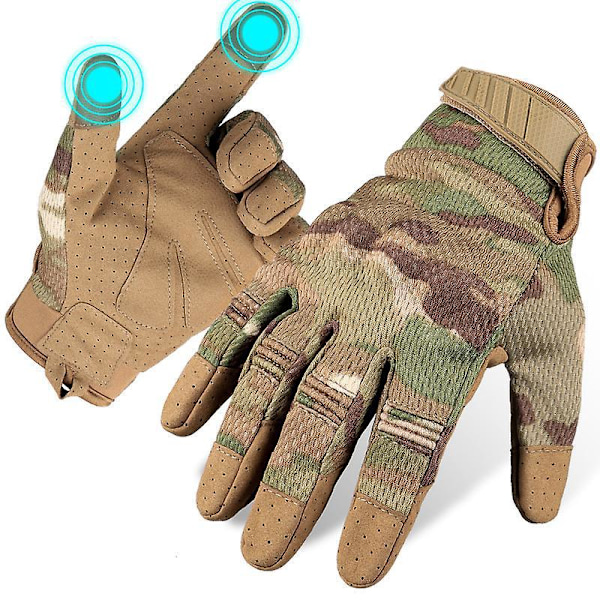 Mænds Taktiske Handsker Fuldfingre Beskyttelse til Airsoft Paintball Arbejde og Jagt XL