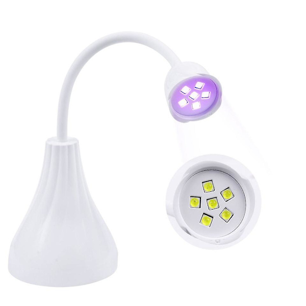 Bærbar Neglelakk Tørkerlampe - Rask Tørking og Fri Rotasjon Neglelys Terapi Maskin