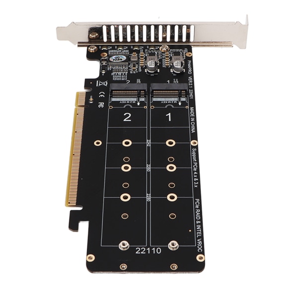 PCIE X16 til M.2 M KEY udvidelseskort NVMEx4 SSD 2U Server RAID Array udvidelseskort med LED-indikator