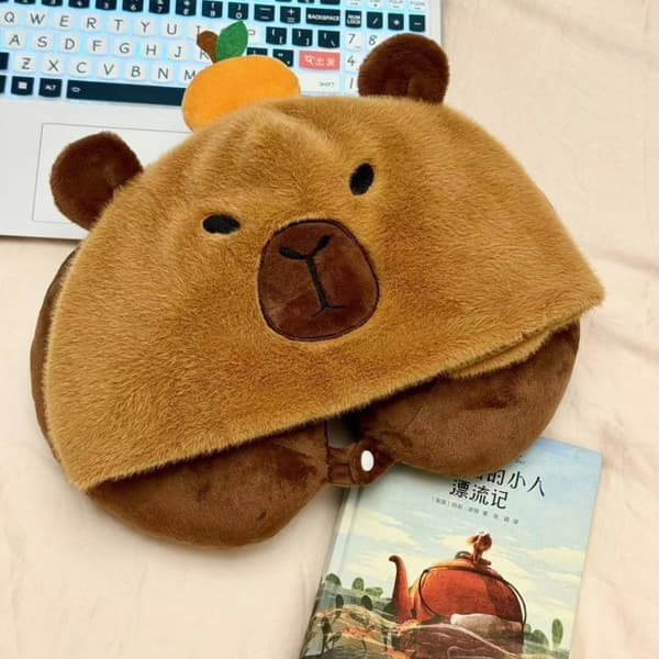 Dyr Capybara Hette Nakkepute Hette U-formet Pute Reise Lur Artefakt Gave
