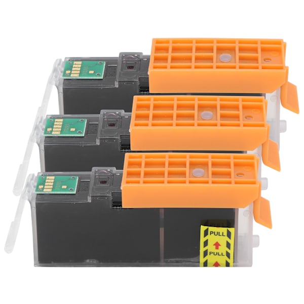 3 stk. blækpatroner til printer, sort plast PGI-870 til Canon MG5780/TS6080/TS5080 25 ml
