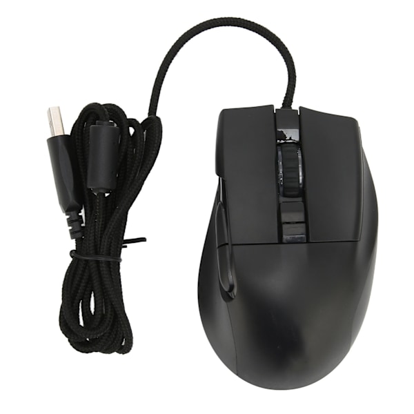Kablet programmerbar spillmus med 13 RGB-baklys, 7200 DPI, 6 justerbare nivåer, 8D RGB-spillmus, Plug and Play-kontormus
