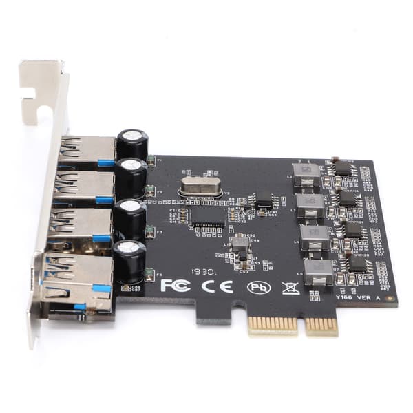 PCIE Express Adapter Superspeed 4 porte PCI-E til USB 3.0 grafikkortudvidelseskort til stationær pc