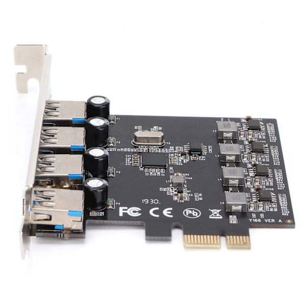 PCIE Express-adapter Superspeed 4-porter PCI-E til USB 3.0 grafikkutvidelseskort for stasjonær PC