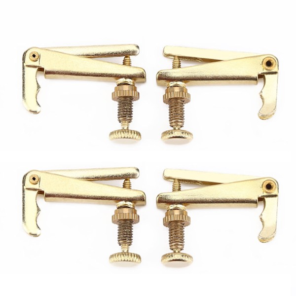 4 stk holdbare legeringsfintunere strengjusteringsdele til 3/4 4/4 violin (guld)