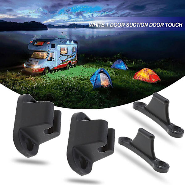 Bobil RV Caravan T-formet sort plastdørholdersett