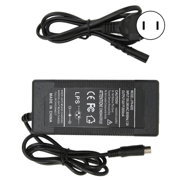 42V 2A DC 5525mm hunn strømadapter strømforsyningslader intelligent sikker lading 100‑240V US-plugg