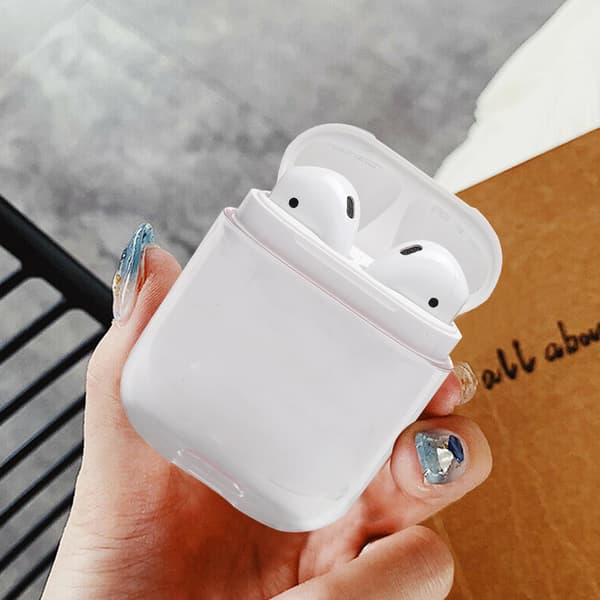 Mode Transparent Bluetooth Hörlurar Laddningsfodral Skyddsfodral för IOS-telefon