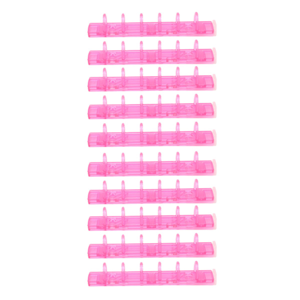 10 stk. Bindekamme ABS 6 Huller Binderinge til Lærer Studerende Dokument Notebook Fremstilling Pink