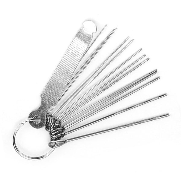 Guitar Bridge Saddle Nut Files 13 Neddles Set Tool Kit Tilbehør Ukelele