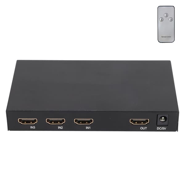HD Multimedia Interface Switch 3 ind 1 ud 3D 4K HD Video Splitter til PS3 Laptop 100‑240V US-stik