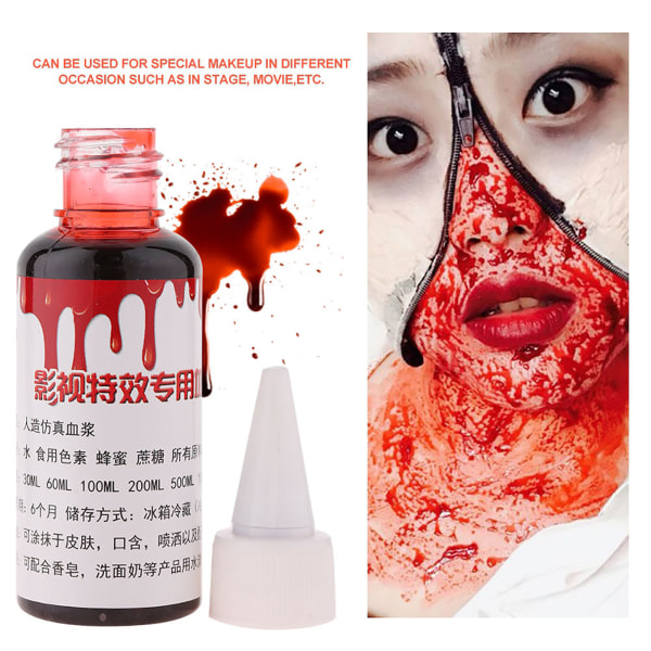 30ml Professional Fake Blood Special Halloween Wound Scars Zombie Fancy Make Up Fake Blood