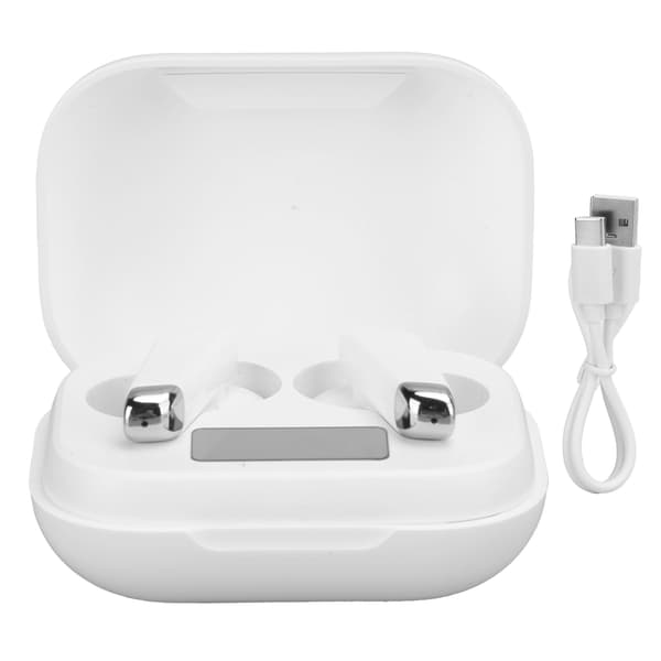 BT-J70 TWS Bluetooth 5.0 Headset Dubbla öron Brusreducerande hörlurar Pekkontroll Hörlurar Vit