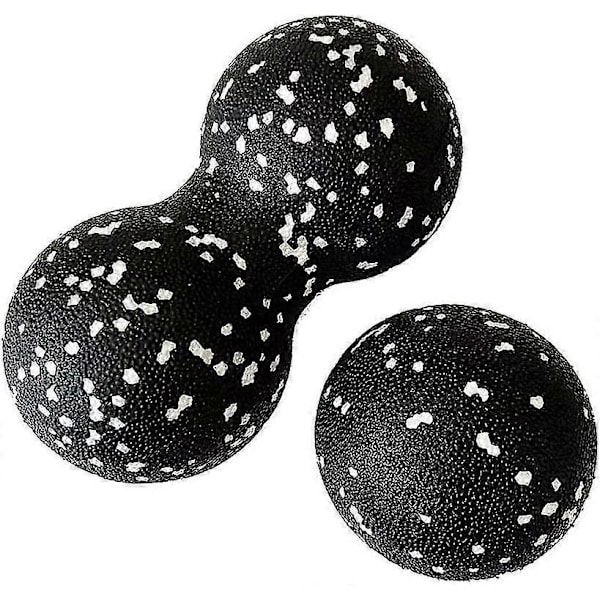 2 st Massageboll Set, Jordnöts Duo Massagebollar, Duoboll 8cm 16cm, För Själv Myofascial Triggerpunktsbehandling -CHSZ