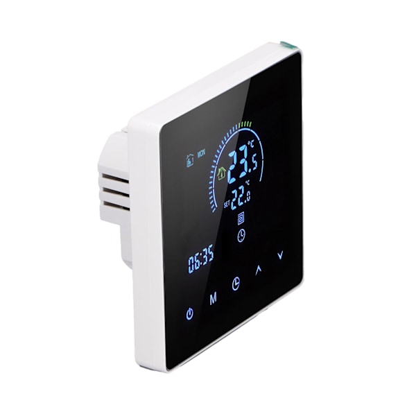 3A Smart Termostat Intelligent Touch Fargeskjerm LCD Display Termostat Vannvarmer Kjele for Hjemmekontor Kjøpesenter Butikk Hvit WiFi-modell
