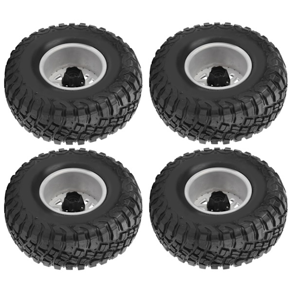4 kpl kumikiviä renkaat pyörät 1:10 RC Crawler auto Hsp/Tamiya/Axial SCX10 D90Musta