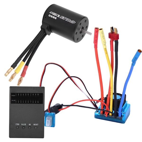 3650 Moottori 3100Kv Harjaton ESC- set 1/10 RC-auton varaosalle (120A)