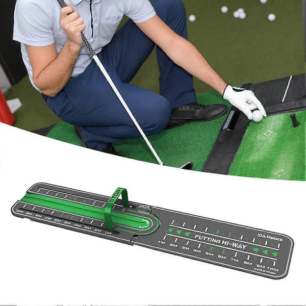 Holdbar Golfs Putting Alignment Rail Folding Golfs Træningsenhed Gave til Golfspillere A