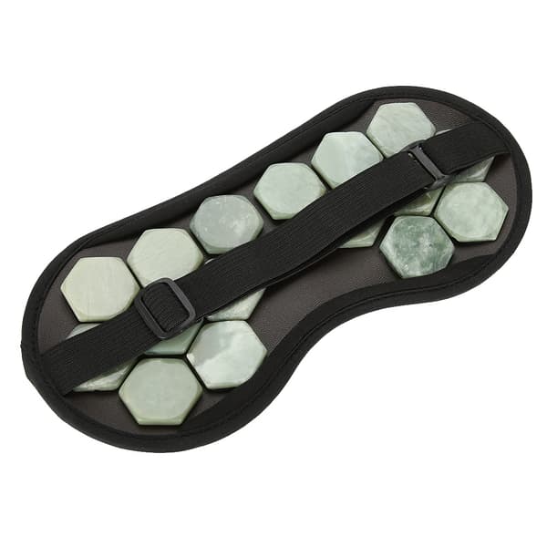Naturlig Jade Sten Germanium Ögonmask Magnetterapi Sovande Ögonskydd Hälsovård Jadesten