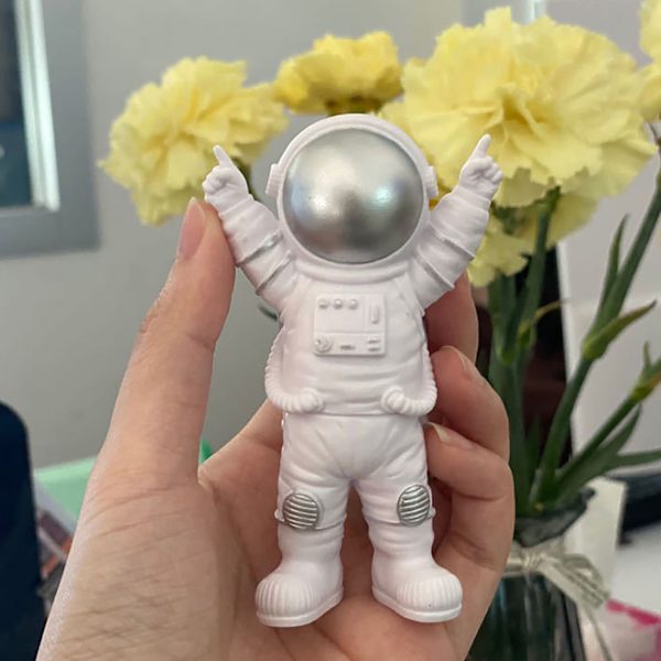 3 kappaleen astronauttihahmot söpö pohjoismainen tyyli PVC avaruusmies työpöydän koriste kakkukoristeluun lastenhuone makuuhuone kirjahylly