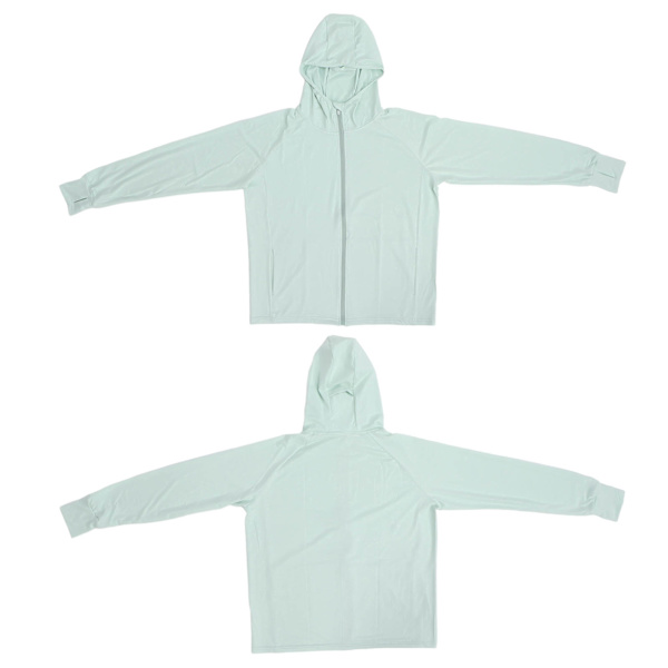 Dame solbeskyttelses hættetrøje sommer udendørs åndbar langærmet UV beskyttelsesjakke (grøn) XL/2XL