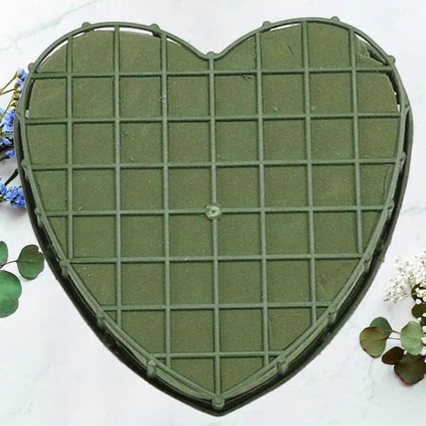 Hjerteformet skumholder for bryllupsbil med sugekopp, polystyrenblokk, Mud-S-