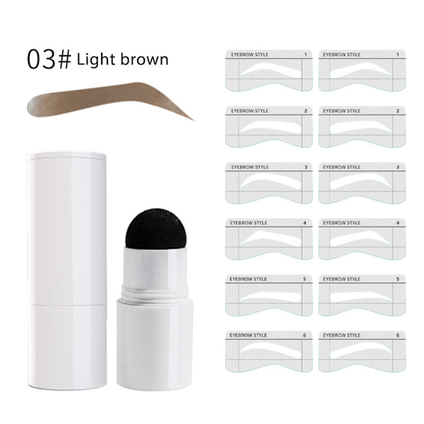 Øjenbryns stempel Bryn Stamp Shaping Kit Vandtæt og svedtæt, holdbart Øjenbryn Stempel Makeup Tools