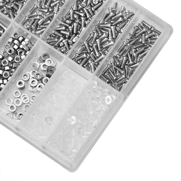 1000 st Micro Glasögon Solglasögon Små Skruvar Mutter Reparation Klocka