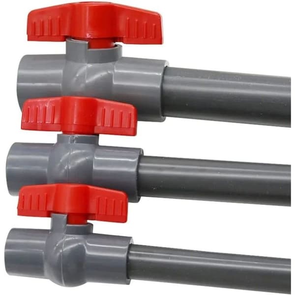 Ikodm – 40 mm PVC kugleventil – Lige U-PVC-forbindelser til flowkontrol og lukning – Vandings- og rørsystemer
