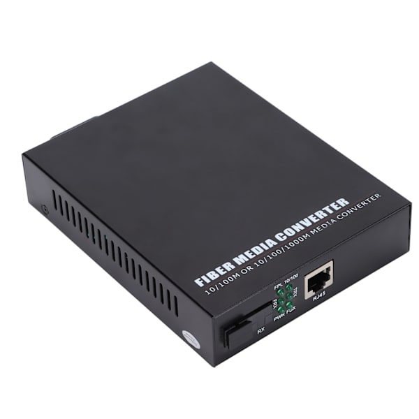 Ethernet-mediamuunnin, yksimuotoinen, yksikuituinen TBC‑MC3312NS20A, kuituoptinen lähetinvastaanotin, 100–250 V US -pistoke