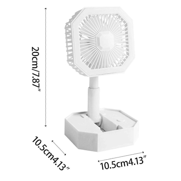 Infällbar och hopfällbar tyst liten fläkt, USB-laddning skrivbords nattlampa mini sovsal bärbar mini bordsfläkt för sovrum kontor hem, rosa