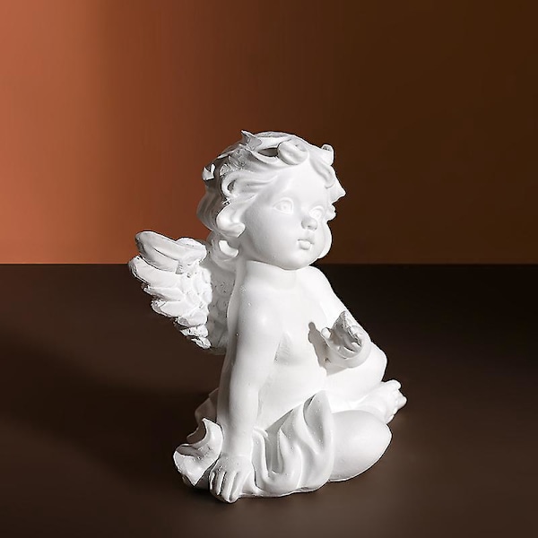 EXCEART Dekorativ Engel Statuer Og Figurer Resin Engel Vinger Statue Skulptur Have Statue Figur Bord Midterstykke Dekoration Katolsk Religiøs