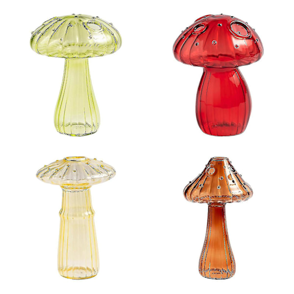 Svampformad transparent glasvas - Kreativ heminredning [10 % rabatt] brun