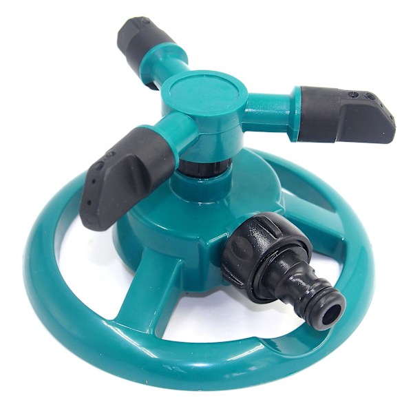 Havesprinkler, Plænesprinkler, Automatisk Plænesprinkler, 360° Roterende, til Plæne, Vanding af Blomster, Vanding af Planter eller Sommer Udendørs Leg (Grøn)