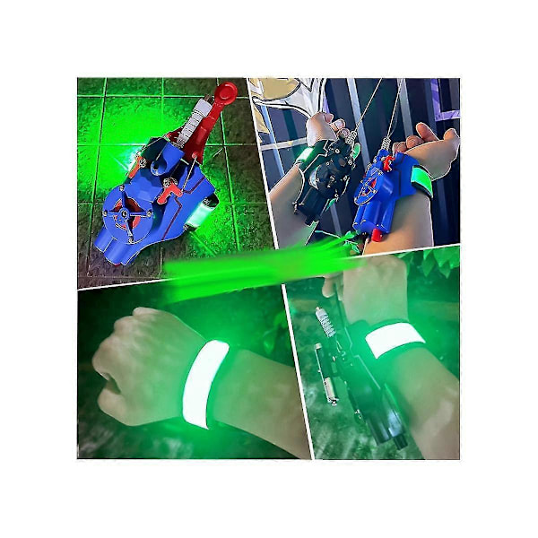 Spider Silk Launcher Web Shooters Håndleds Launcher Legetøj Shooters Cosplay Enhed Legetøj kompatibel med Børne Gave-B15