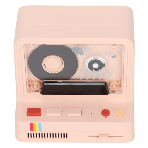Bärbar Bluetooth-kassettspelare Stereo Retro Bluetooth-högtalare Stöder Bluetooth AUX och minneskort Rosa