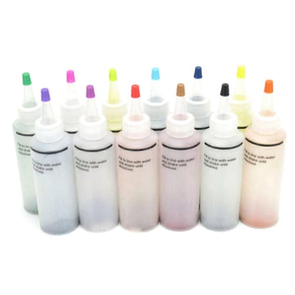 12 st Tie Dye Kit Giftfri DIY Kläder Graffiti Tyg Steg Textilbeläggning Default