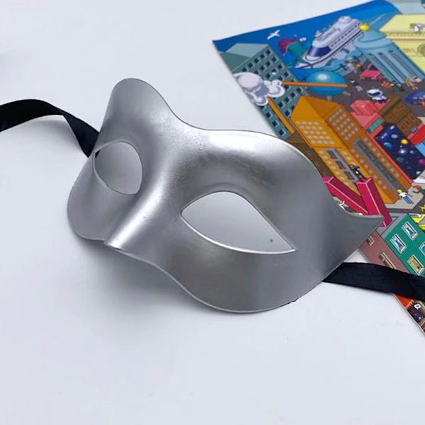 Mask Zorro Premium Venetian Masquerade Masker för män och kvinnor - Silver 2-Pack Silver