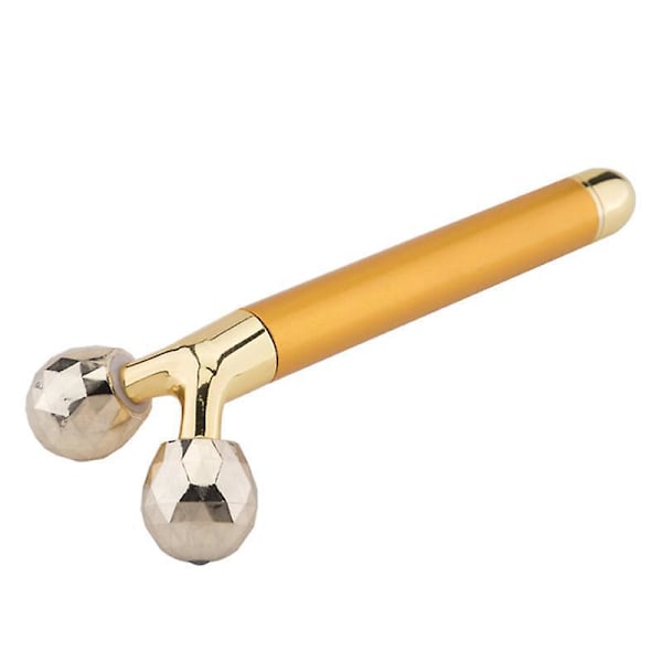 Elektrisk Ansiktsmassageset - 24k Guld 3D Rulle och T-formad Rulle Kit för Hudvård