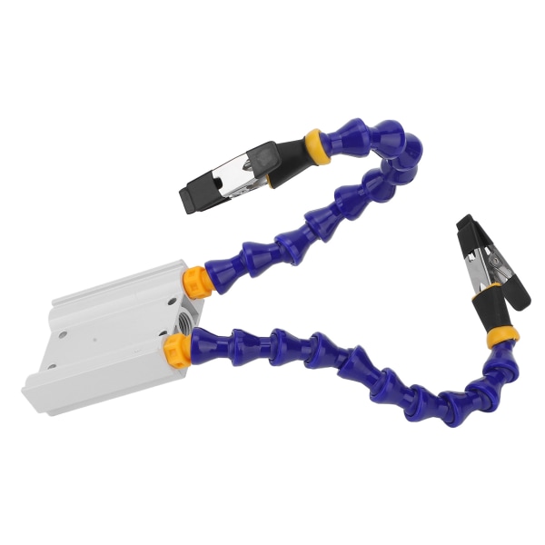 Loddehjælpende hænder ABS fleksibel arm aluminiumlegering base tredje hånd lodde værktøj med aftageligt gummi cover 2PCS