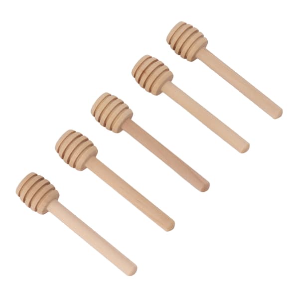 50 stk. honningdipper i tre, multifunksjonell mini-honningrørerpinne for hjem, kafé, dessertbutikk