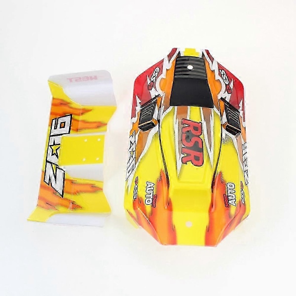 RC Bil Kaross Skal Bakvinge och Hjul Däck Set kompatibelt med Wltoys 144001 144010 1/14 RC Bil Uppgraderingsdelar S